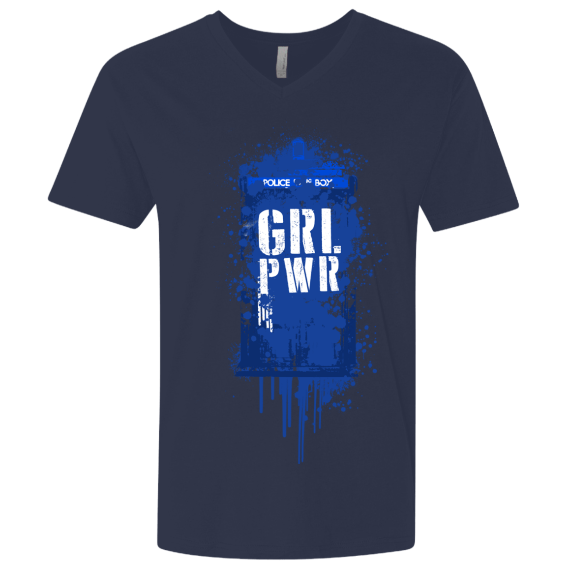 T-Shirts Midnight Navy / X-Small Girl Power Men's Premium V-Neck