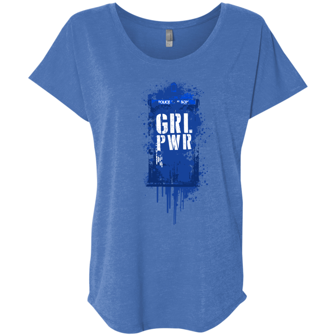 T-Shirts Vintage Royal / X-Small Girl Power Triblend Dolman Sleeve