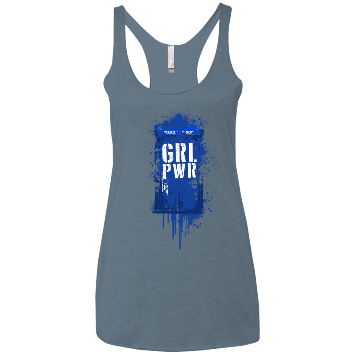 T-Shirts Indigo / X-Small Girl Power Women's Triblend Racerback Tank