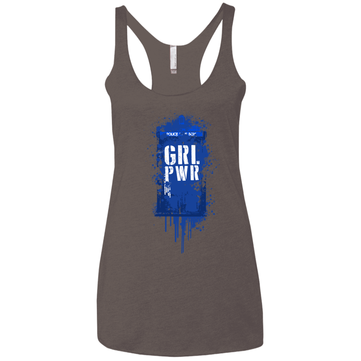 T-Shirts Macchiato / X-Small Girl Power Women's Triblend Racerback Tank