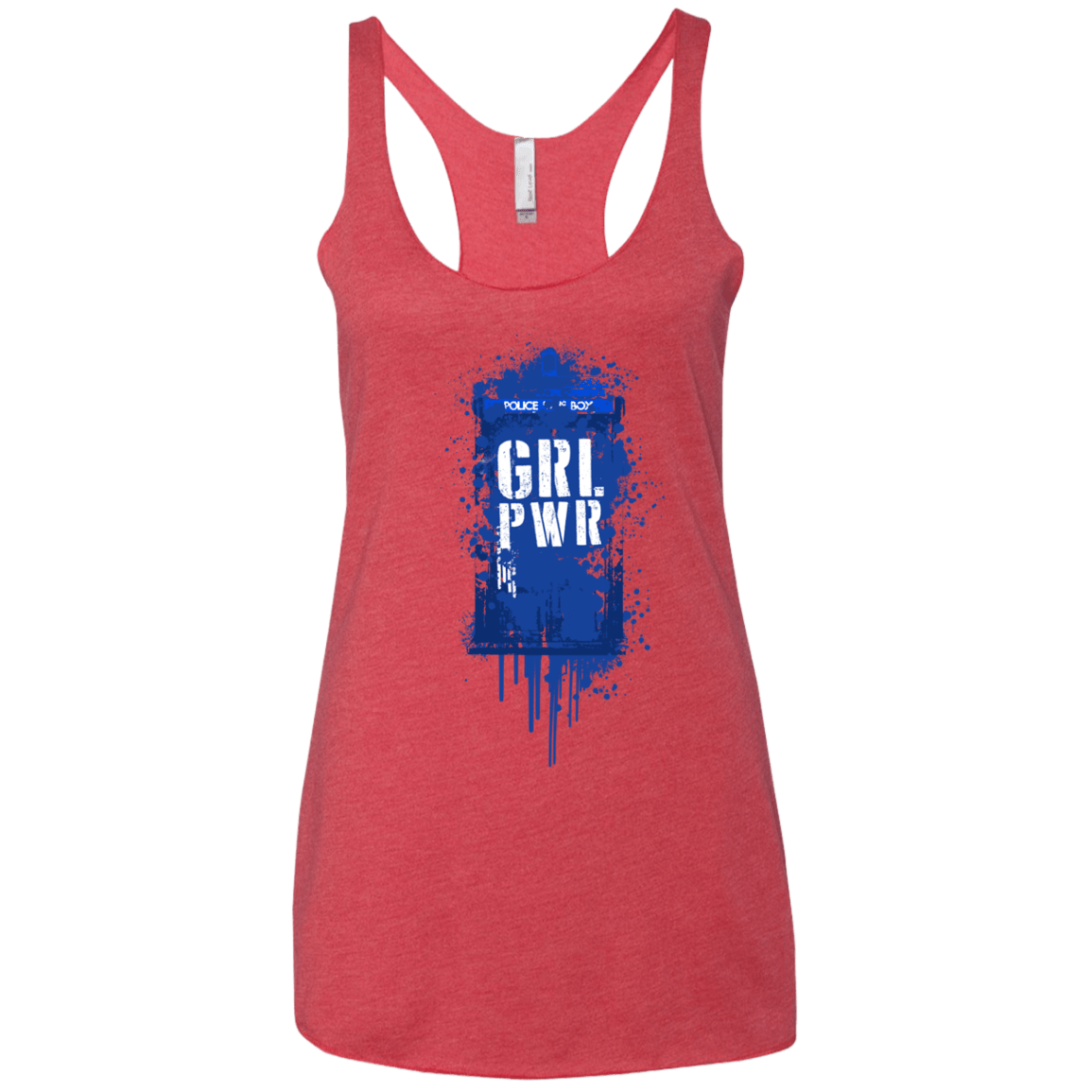 T-Shirts Vintage Red / X-Small Girl Power Women's Triblend Racerback Tank
