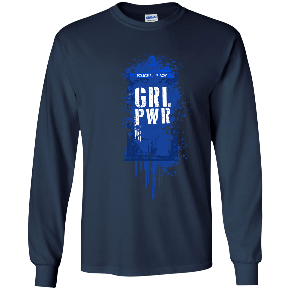 T-Shirts Navy / YS Girl Power Youth Long Sleeve T-Shirt