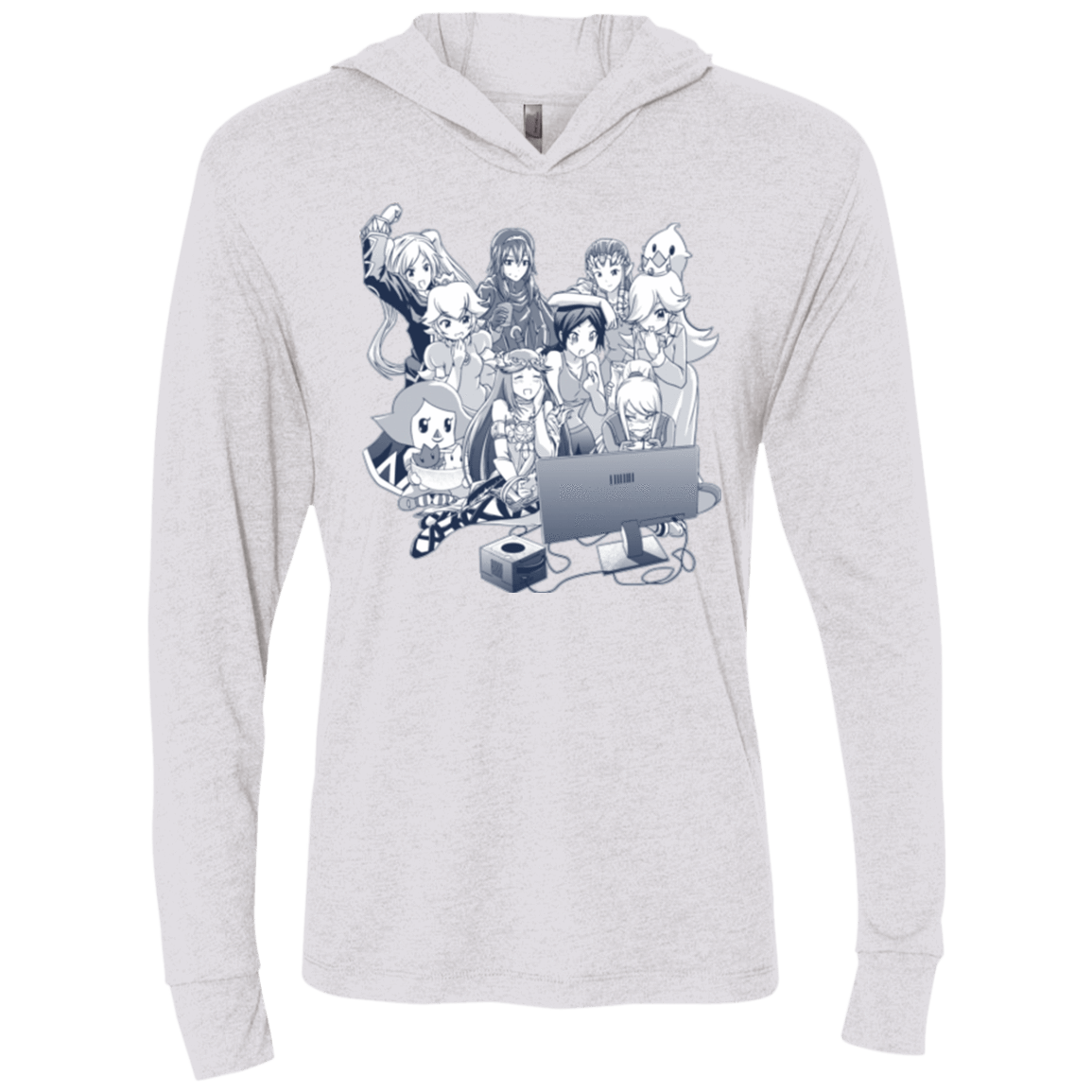 T-Shirts Heather White / X-Small Girls Night Out Triblend Long Sleeve Hoodie Tee