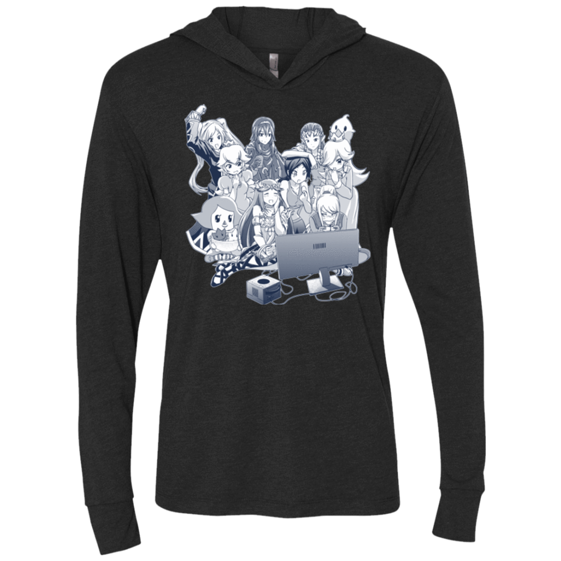 T-Shirts Vintage Black / X-Small Girls Night Out Triblend Long Sleeve Hoodie Tee