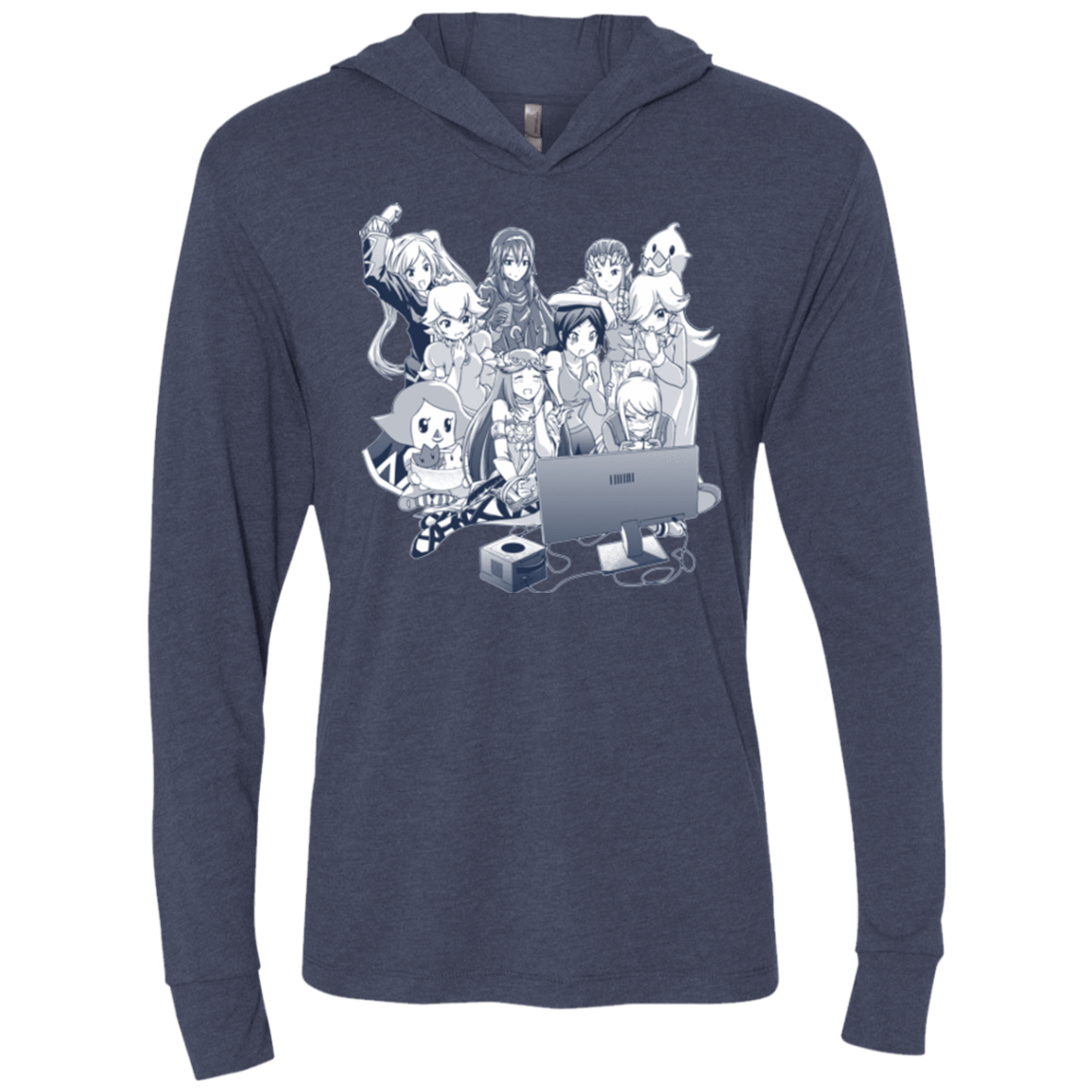 T-Shirts Vintage Navy / X-Small Girls Night Out Triblend Long Sleeve Hoodie Tee