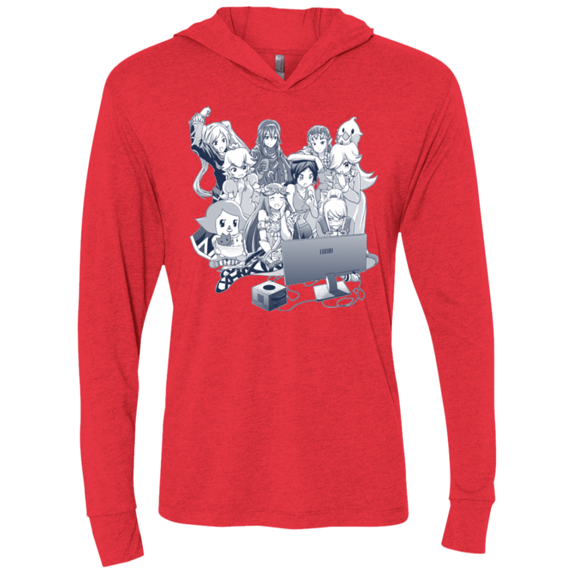 T-Shirts Vintage Red / X-Small Girls Night Out Triblend Long Sleeve Hoodie Tee