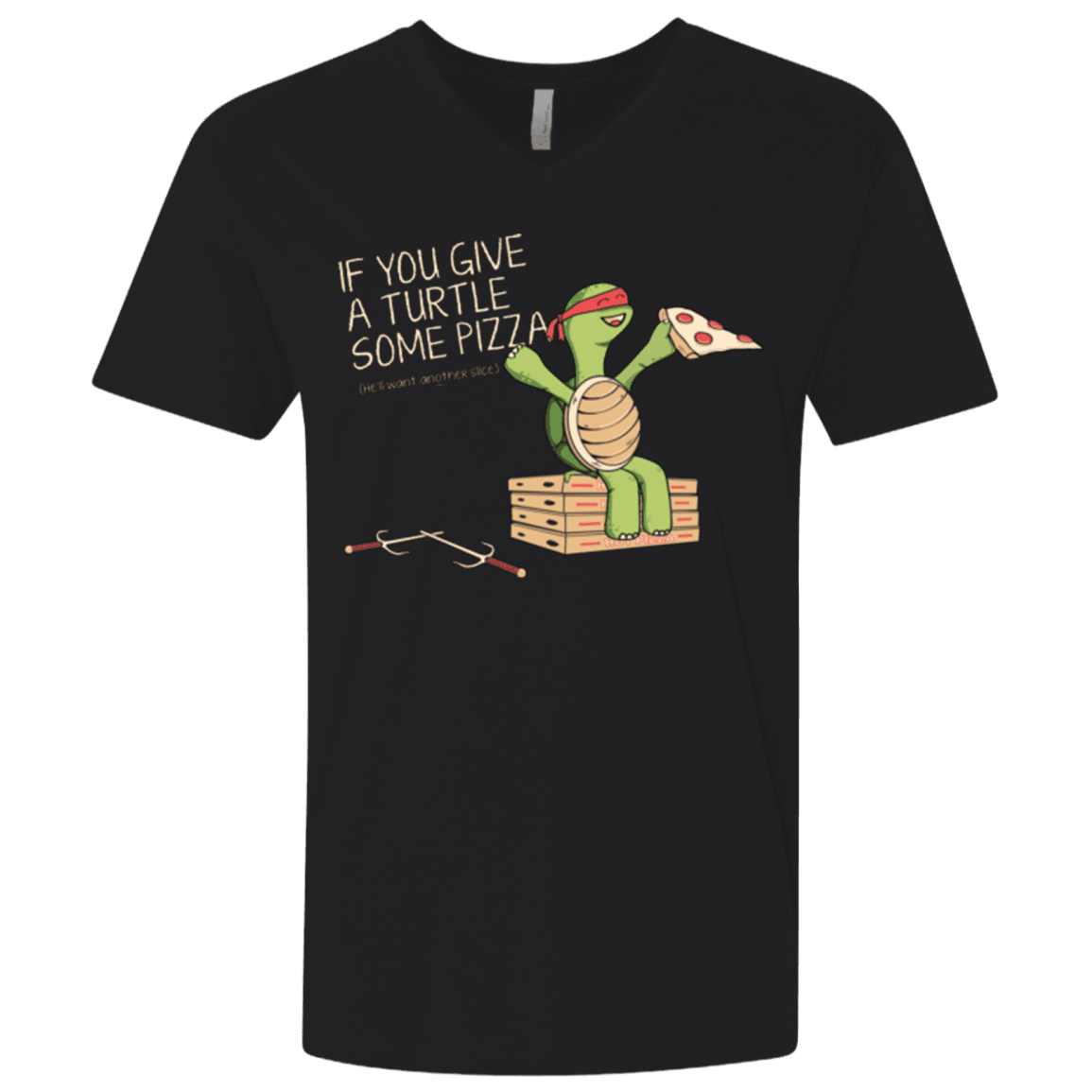 T-Shirts Black / X-Small Give a Turtle Men's Premium V-Neck