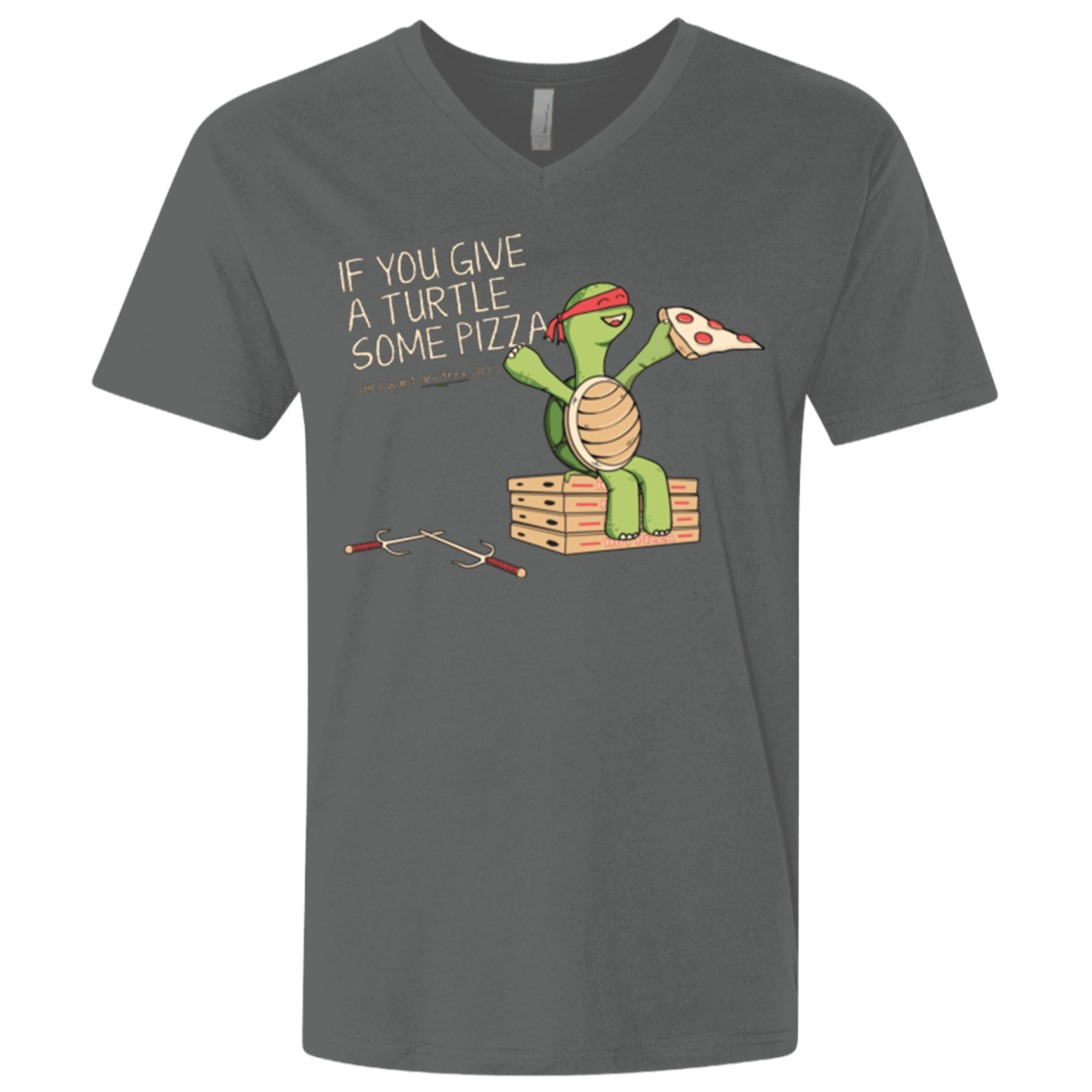 T-Shirts Heavy Metal / X-Small Give a Turtle Men's Premium V-Neck