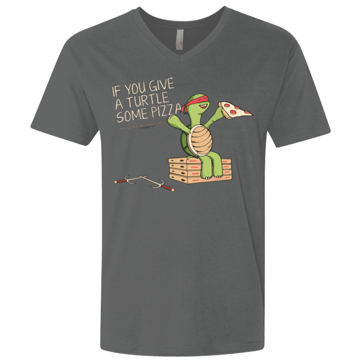 T-Shirts Heavy Metal / X-Small Give a Turtle Men's Premium V-Neck