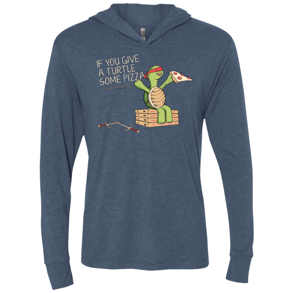 T-Shirts Indigo / X-Small Give a Turtle Triblend Long Sleeve Hoodie Tee