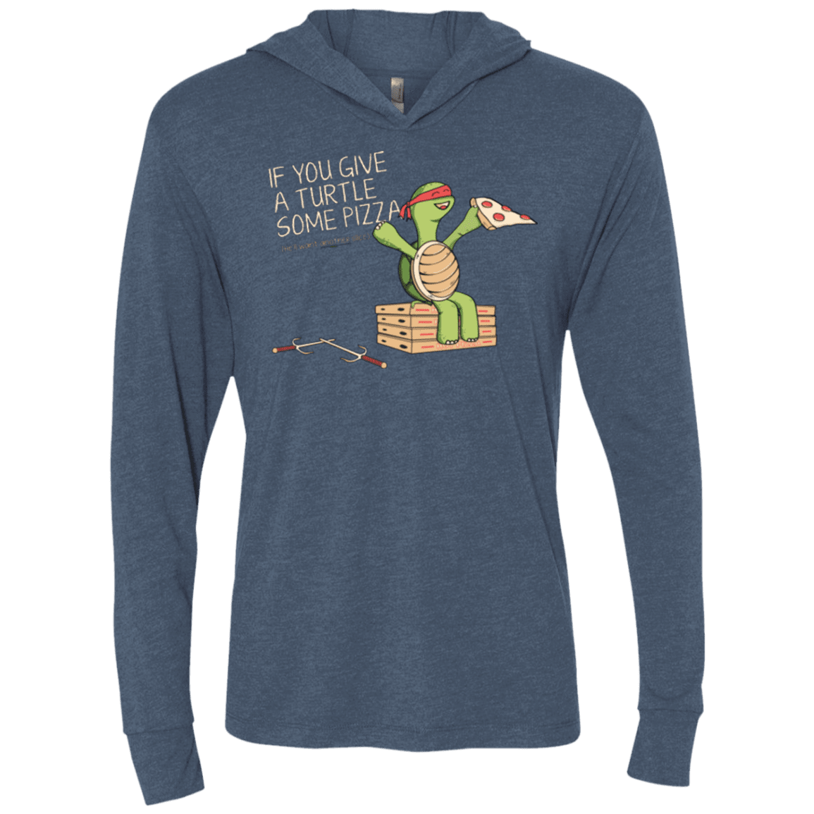 T-Shirts Indigo / X-Small Give a Turtle Triblend Long Sleeve Hoodie Tee