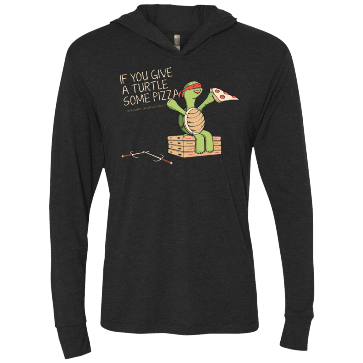 T-Shirts Vintage Black / X-Small Give a Turtle Triblend Long Sleeve Hoodie Tee