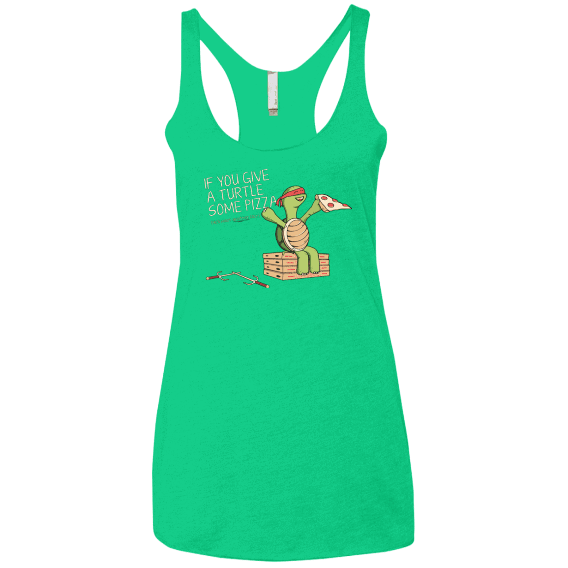 T-Shirts Envy / X-Small Give a Turtle Women's Triblend Racerback Tank
