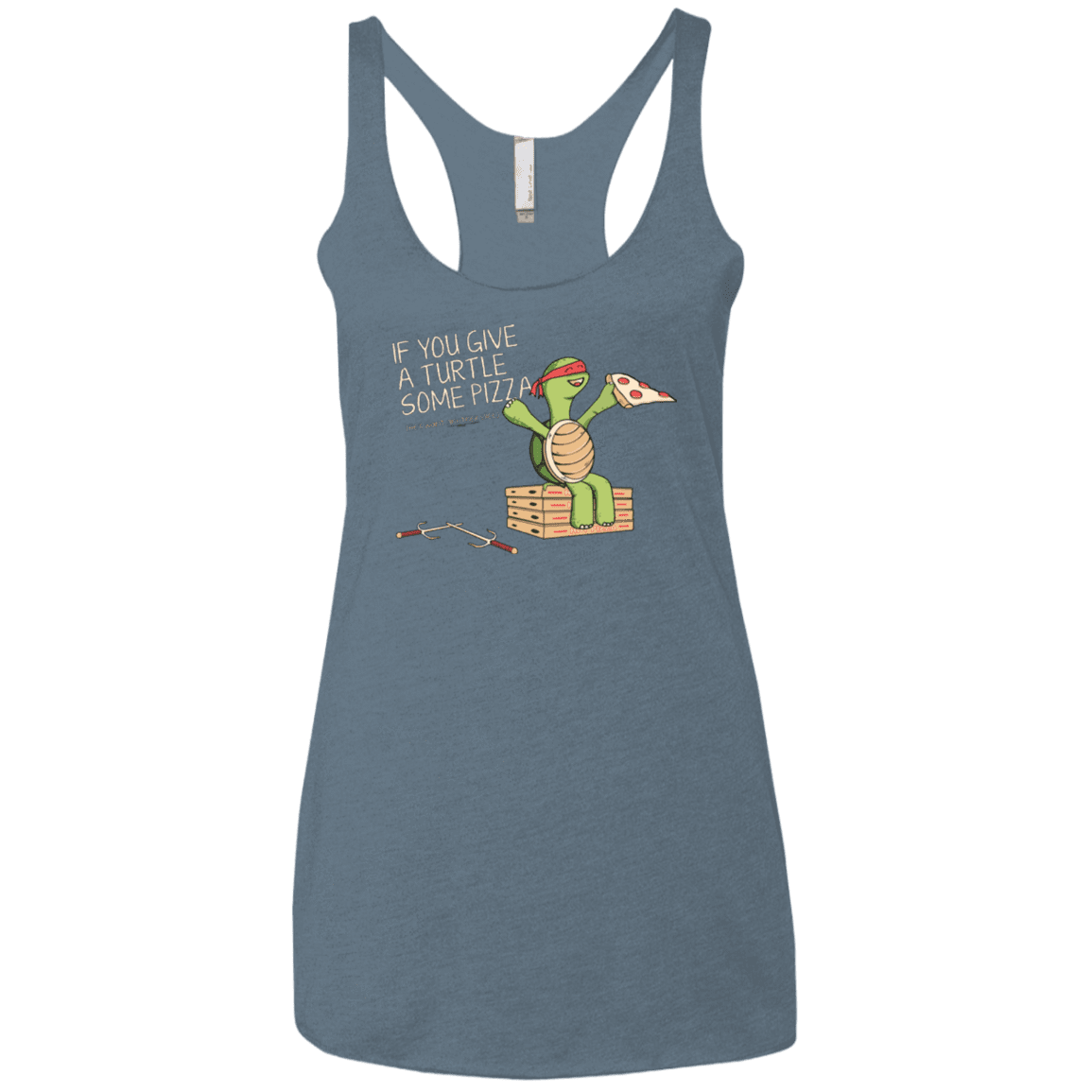 T-Shirts Indigo / X-Small Give a Turtle Women's Triblend Racerback Tank