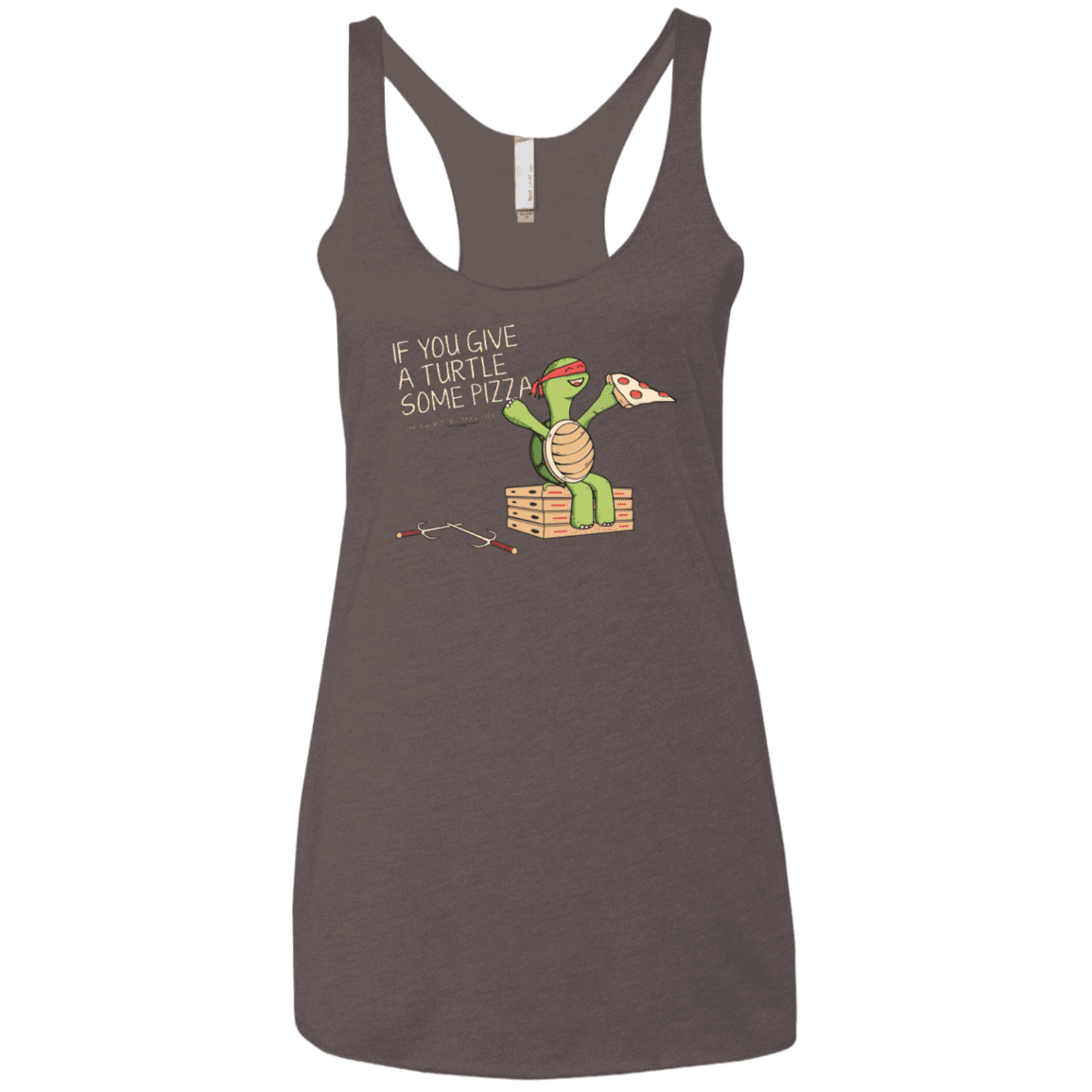 T-Shirts Macchiato / X-Small Give a Turtle Women's Triblend Racerback Tank