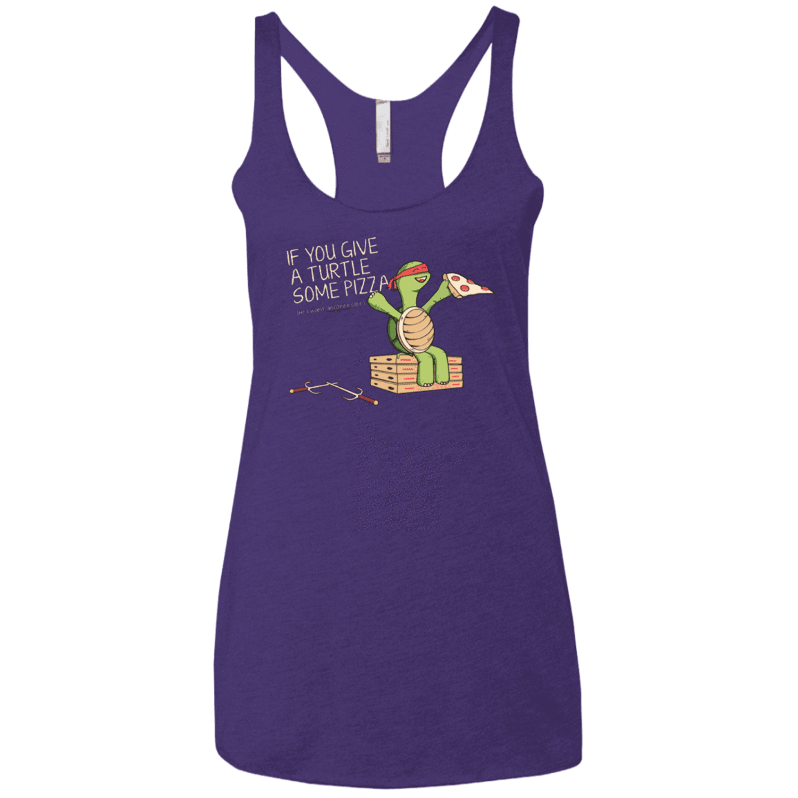 T-Shirts Purple / X-Small Give a Turtle Women's Triblend Racerback Tank