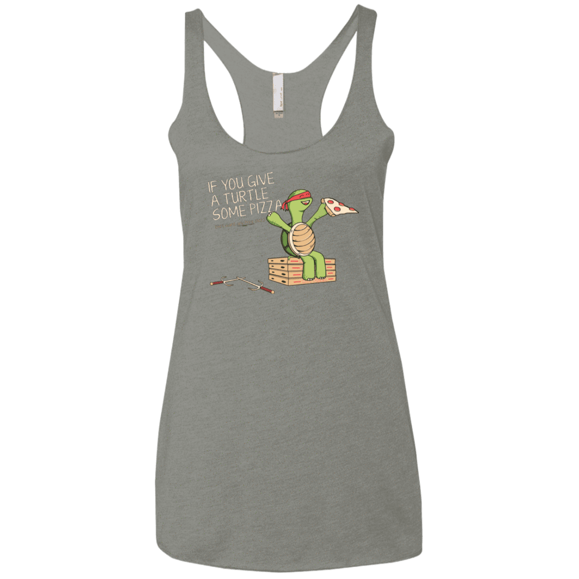 T-Shirts Venetian Grey / X-Small Give a Turtle Women's Triblend Racerback Tank