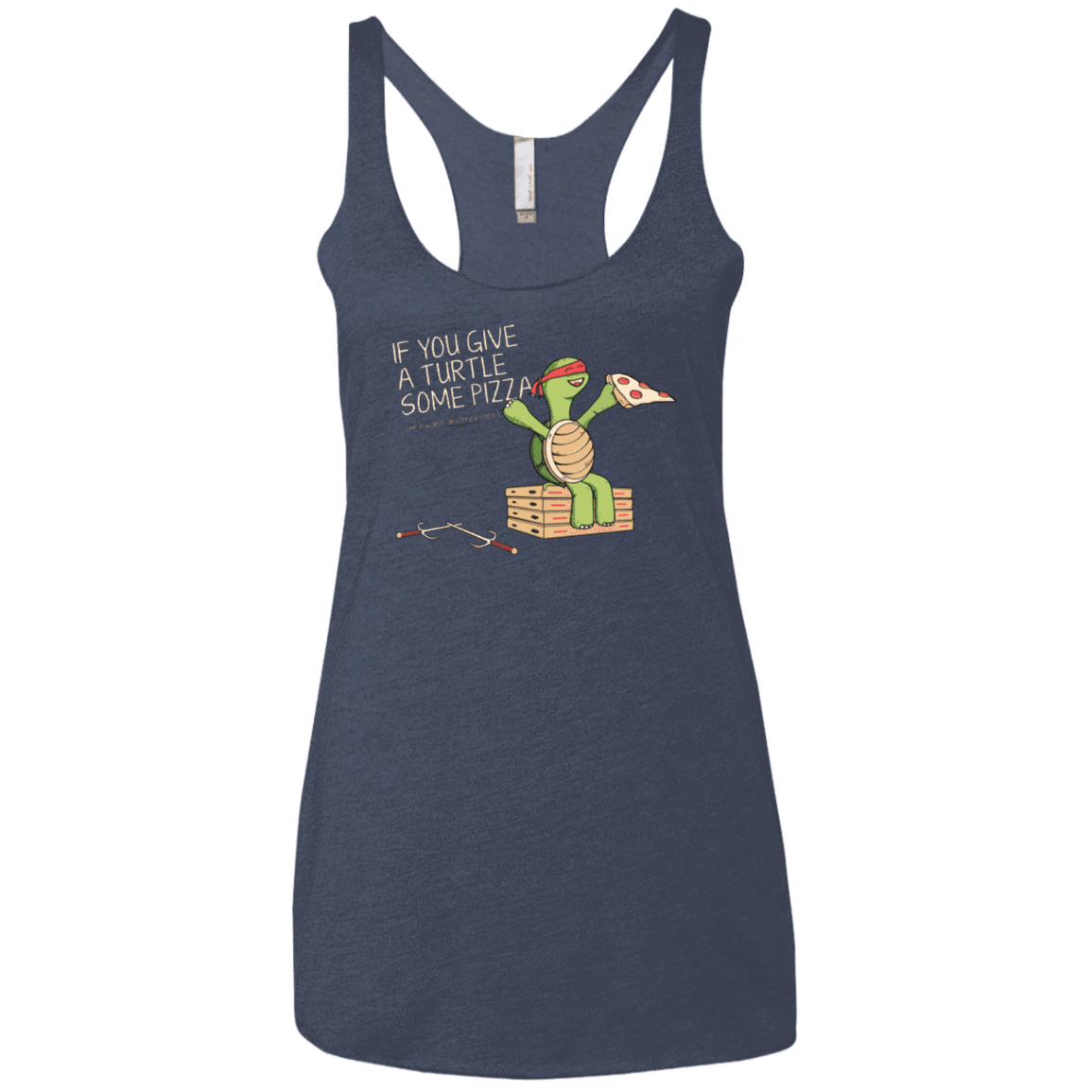 T-Shirts Vintage Navy / X-Small Give a Turtle Women's Triblend Racerback Tank