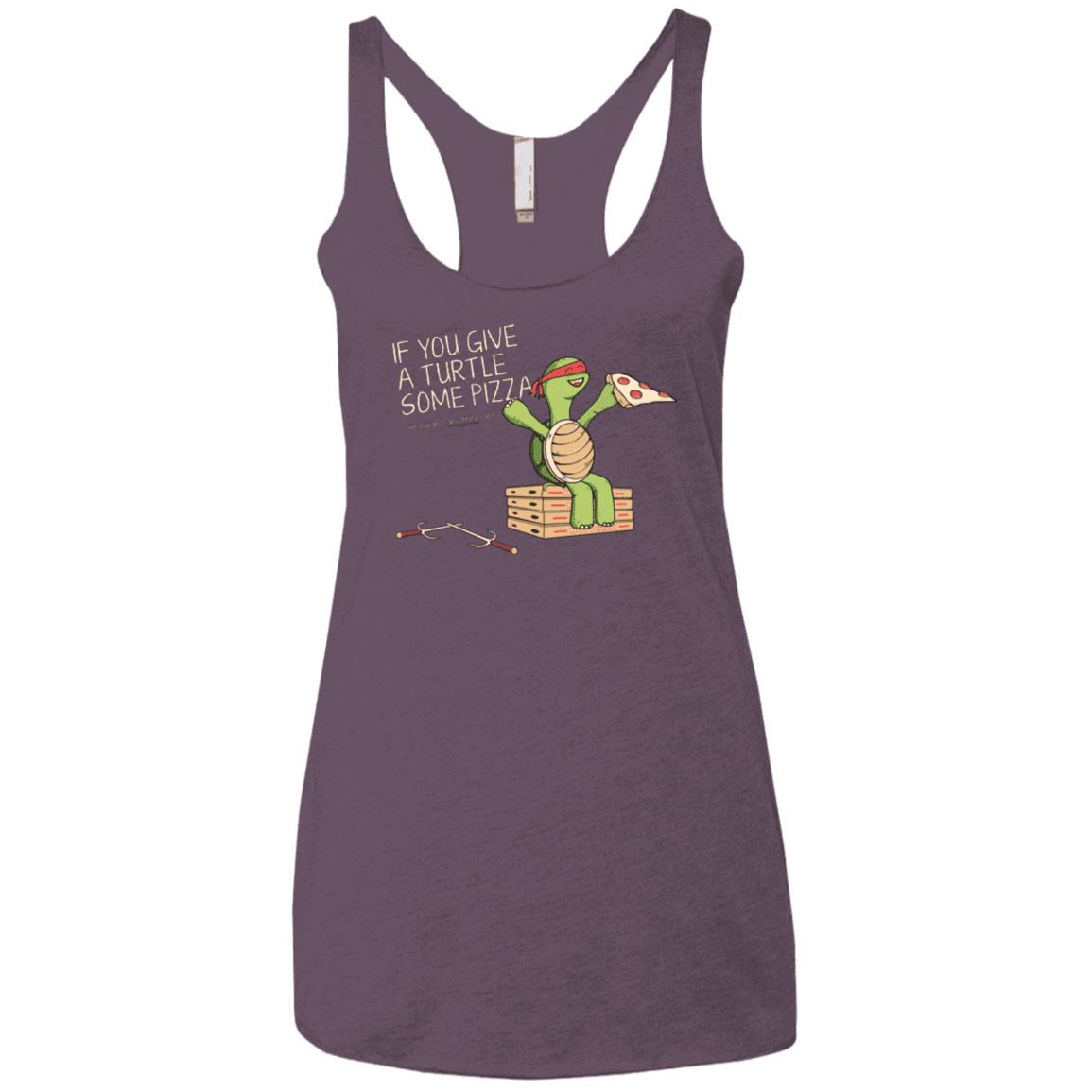 T-Shirts Vintage Purple / X-Small Give a Turtle Women's Triblend Racerback Tank