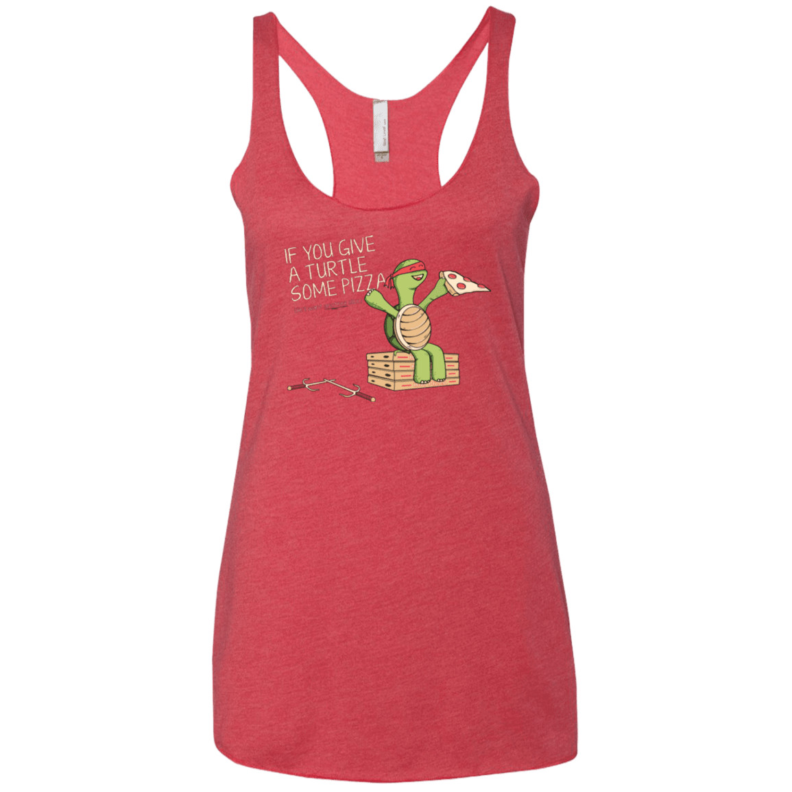T-Shirts Vintage Red / X-Small Give a Turtle Women's Triblend Racerback Tank