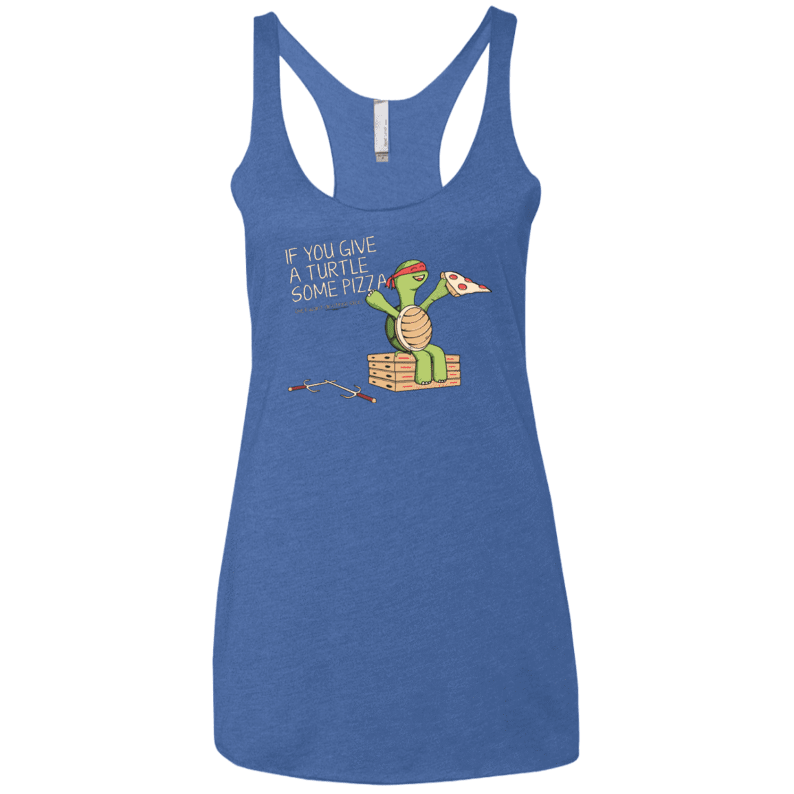 T-Shirts Vintage Royal / X-Small Give a Turtle Women's Triblend Racerback Tank