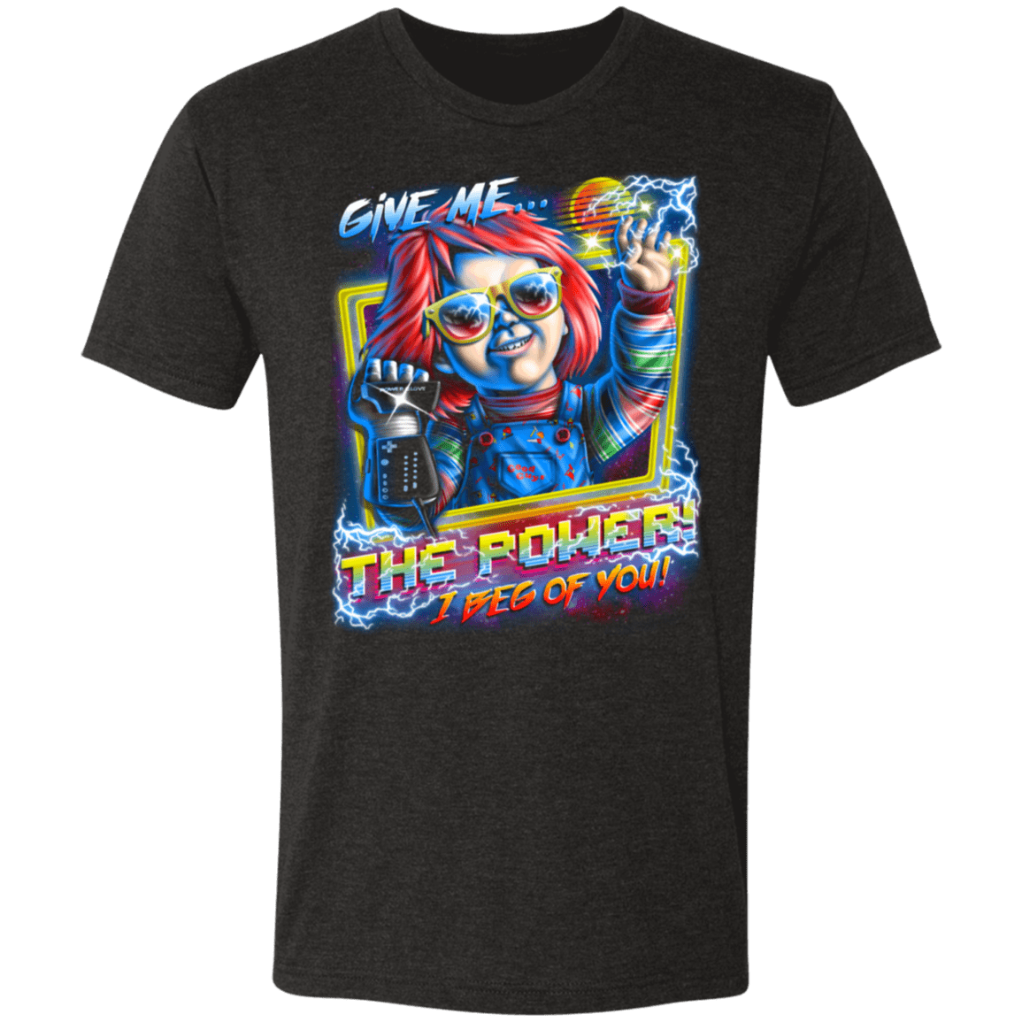 T-Shirts Vintage Black / S Give Me The Power Men's Triblend T-Shirt