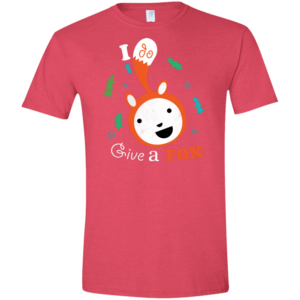 T-Shirts Heather Red / S Giving a Fox Men's Semi-Fitted Softstyle