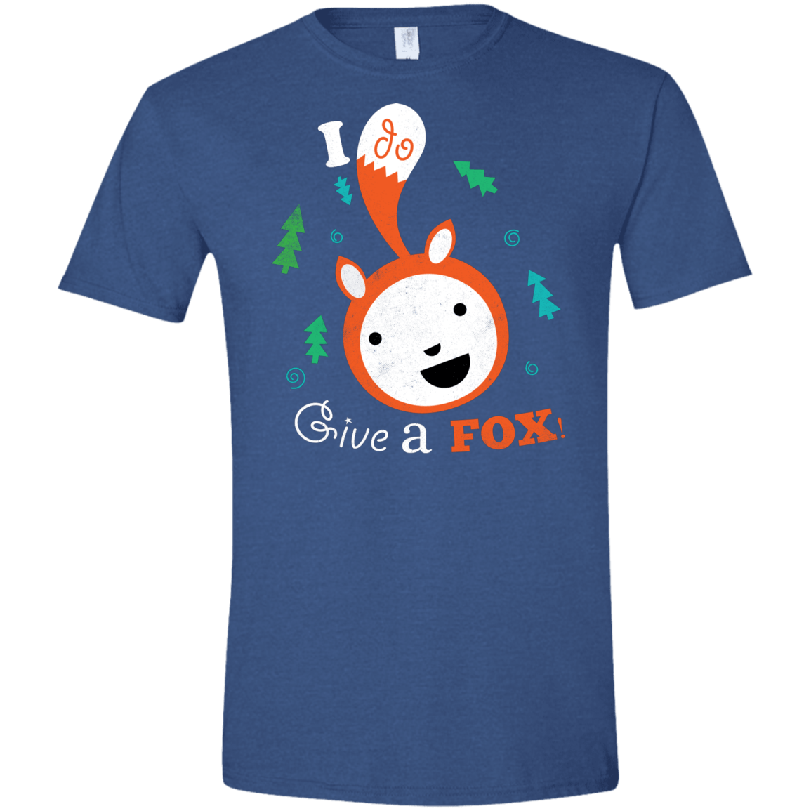 T-Shirts Heather Royal / X-Small Giving a Fox Men's Semi-Fitted Softstyle