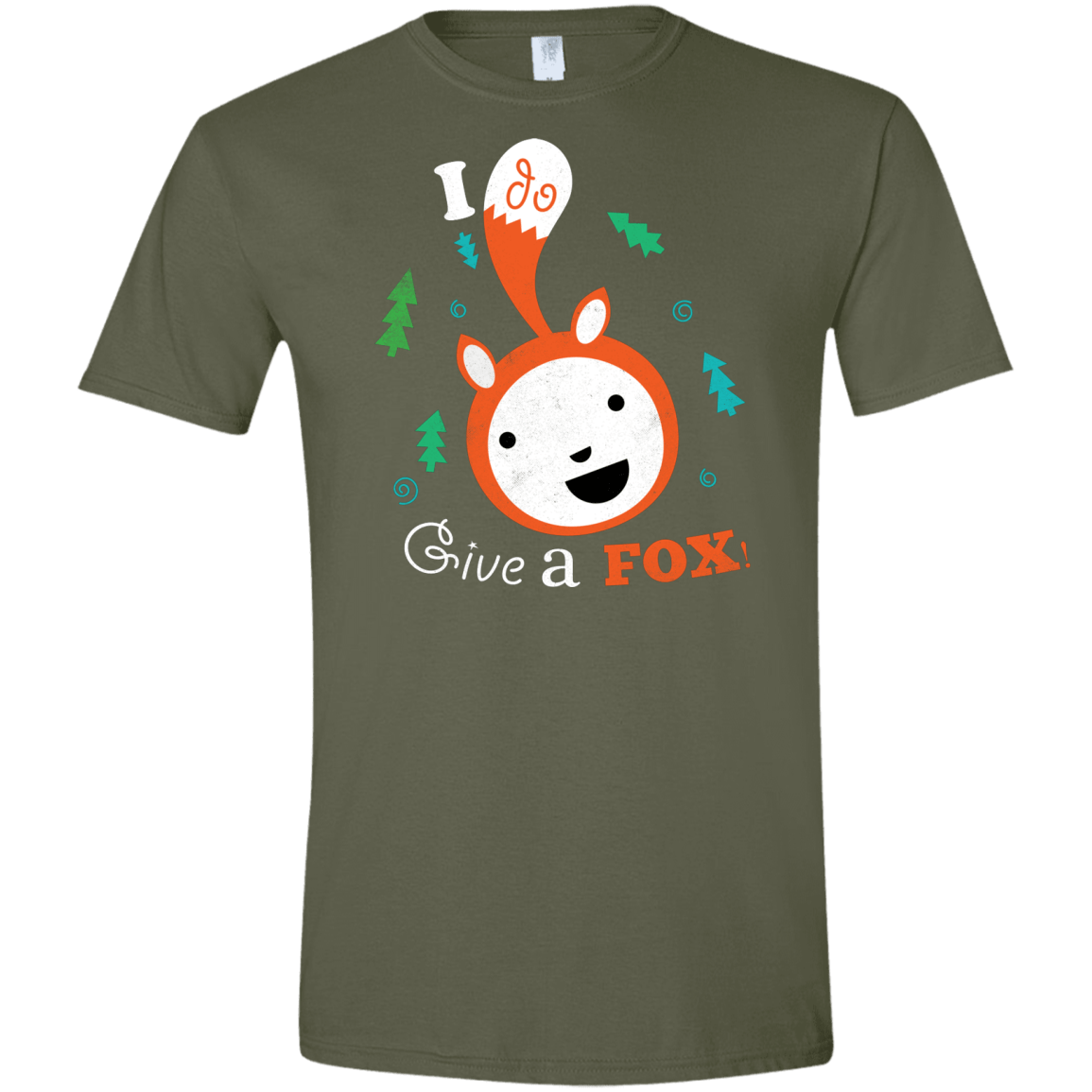 T-Shirts Military Green / S Giving a Fox Men's Semi-Fitted Softstyle