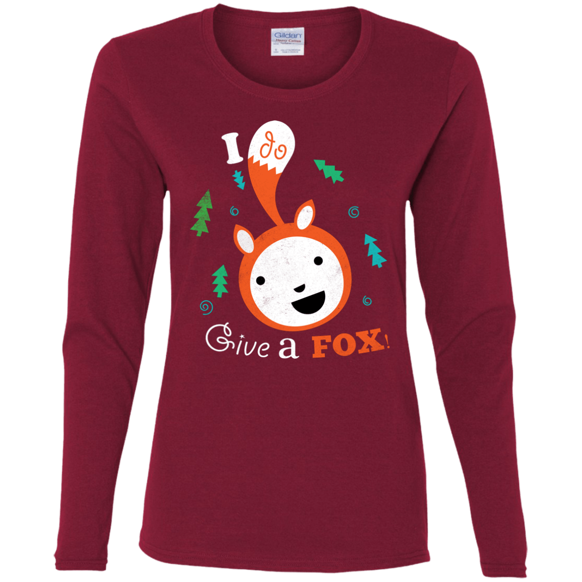 T-Shirts Cardinal / S Giving a Fox Women's Long Sleeve T-Shirt