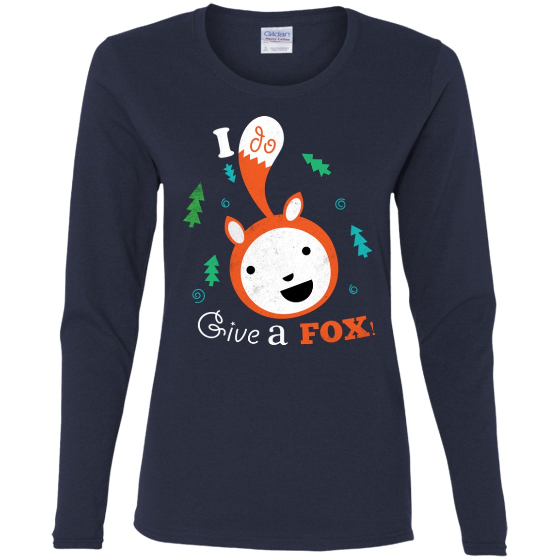 T-Shirts Navy / S Giving a Fox Women's Long Sleeve T-Shirt