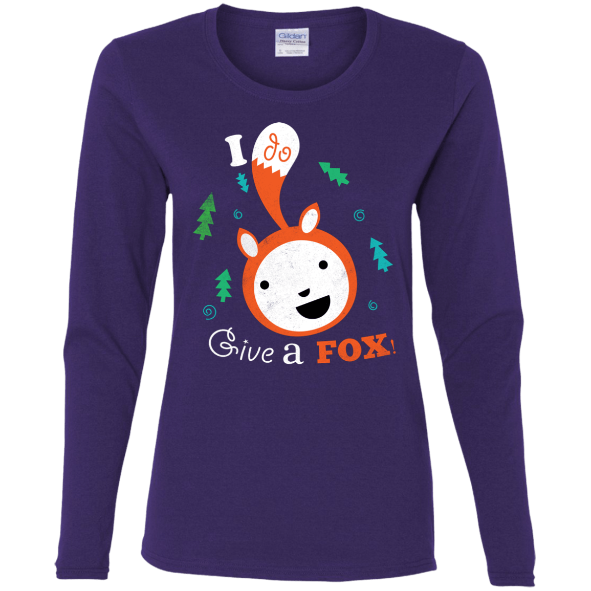 T-Shirts Purple / S Giving a Fox Women's Long Sleeve T-Shirt
