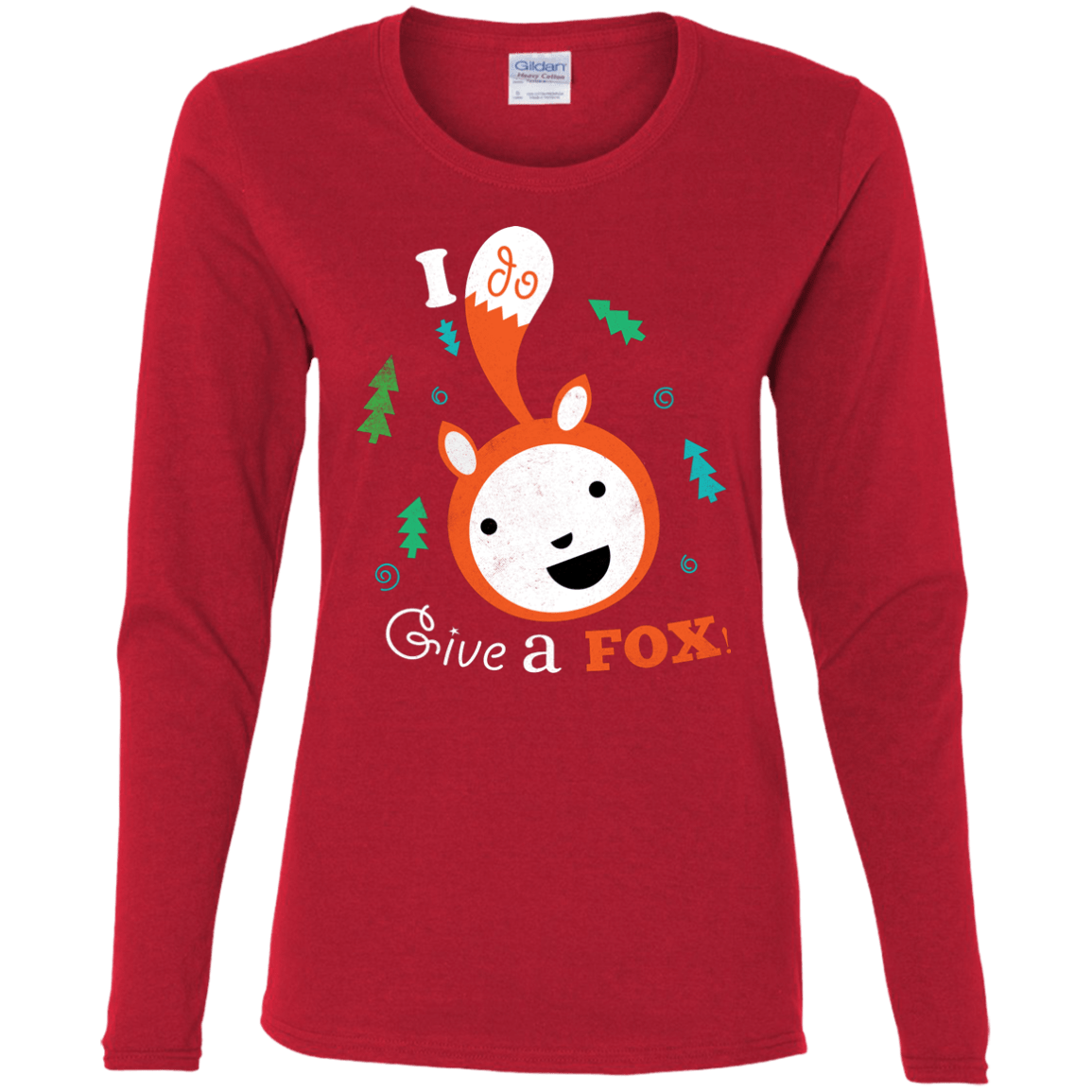 T-Shirts Red / S Giving a Fox Women's Long Sleeve T-Shirt