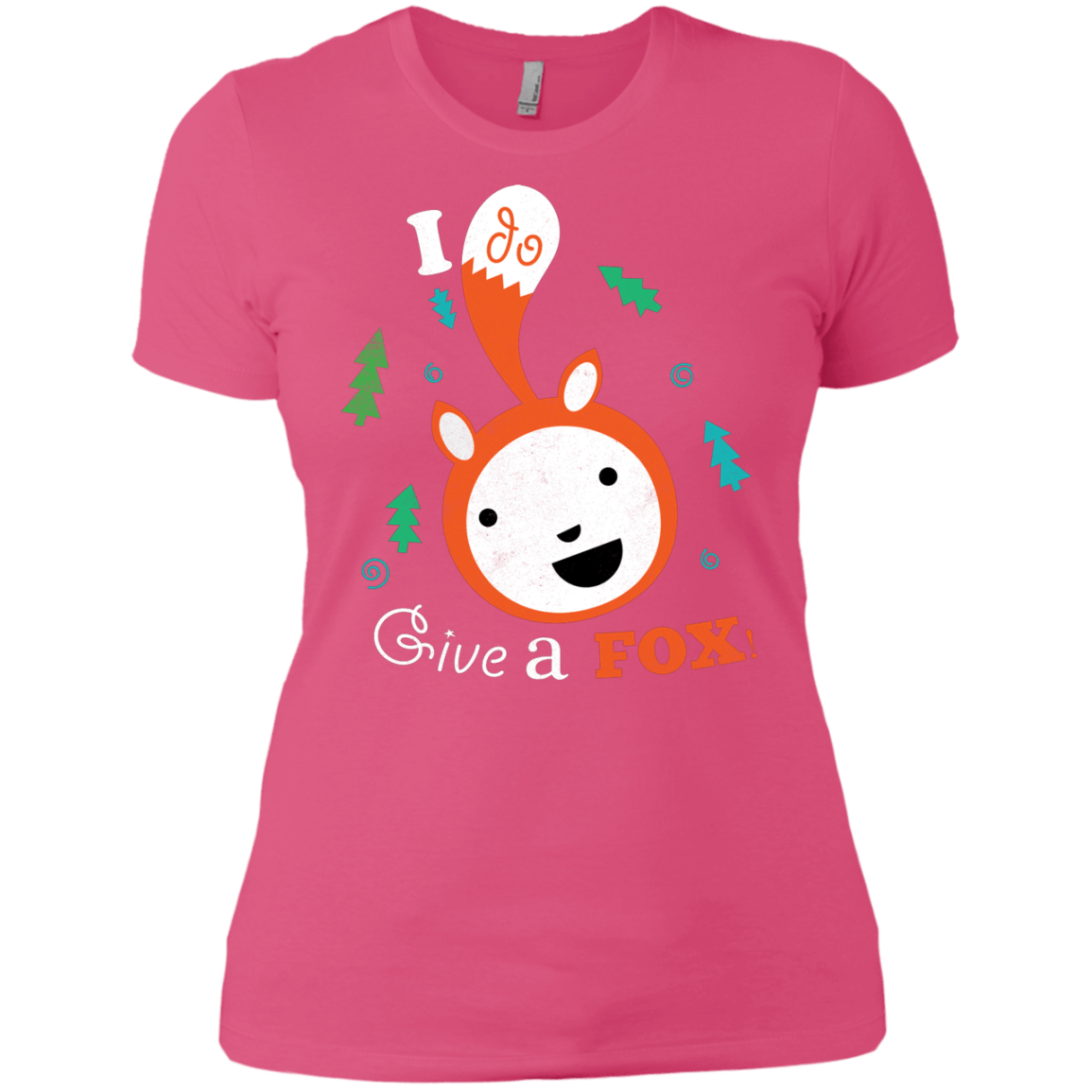 T-Shirts Hot Pink / X-Small Giving a Fox Women's Premium T-Shirt
