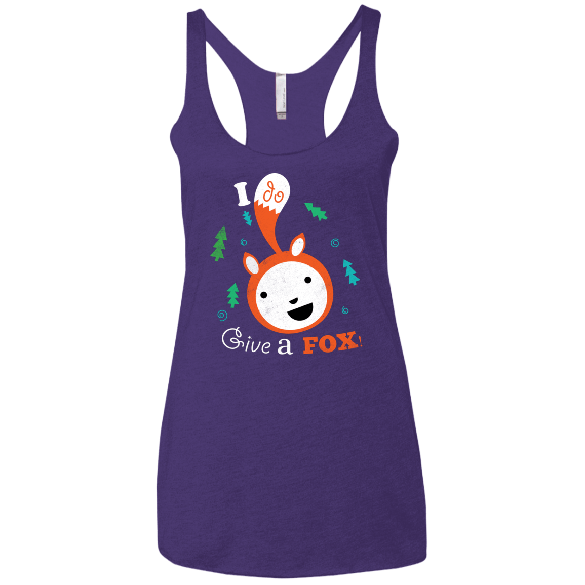 T-Shirts Purple Rush / X-Small Giving a Fox Women's Triblend Racerback Tank