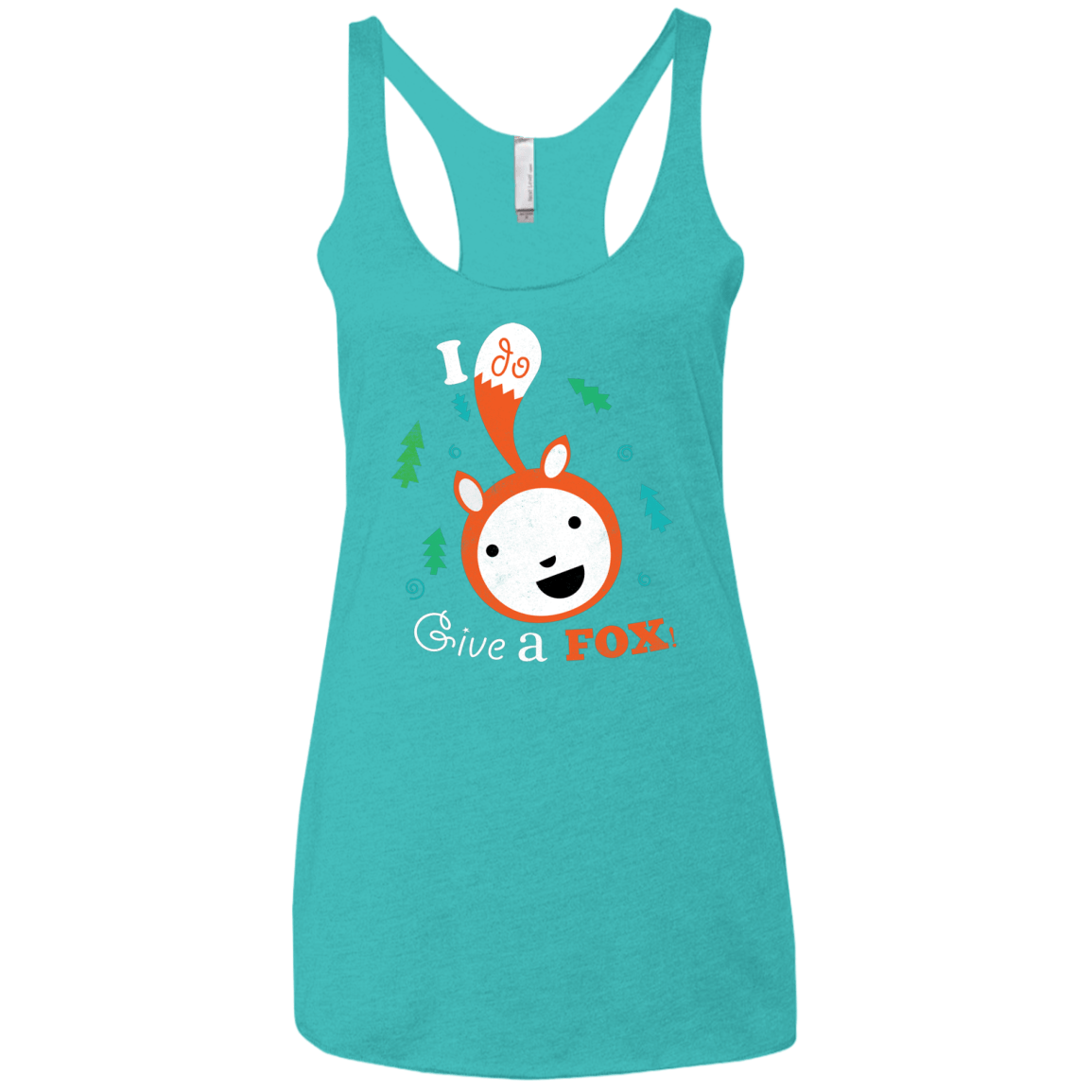 T-Shirts Tahiti Blue / X-Small Giving a Fox Women's Triblend Racerback Tank