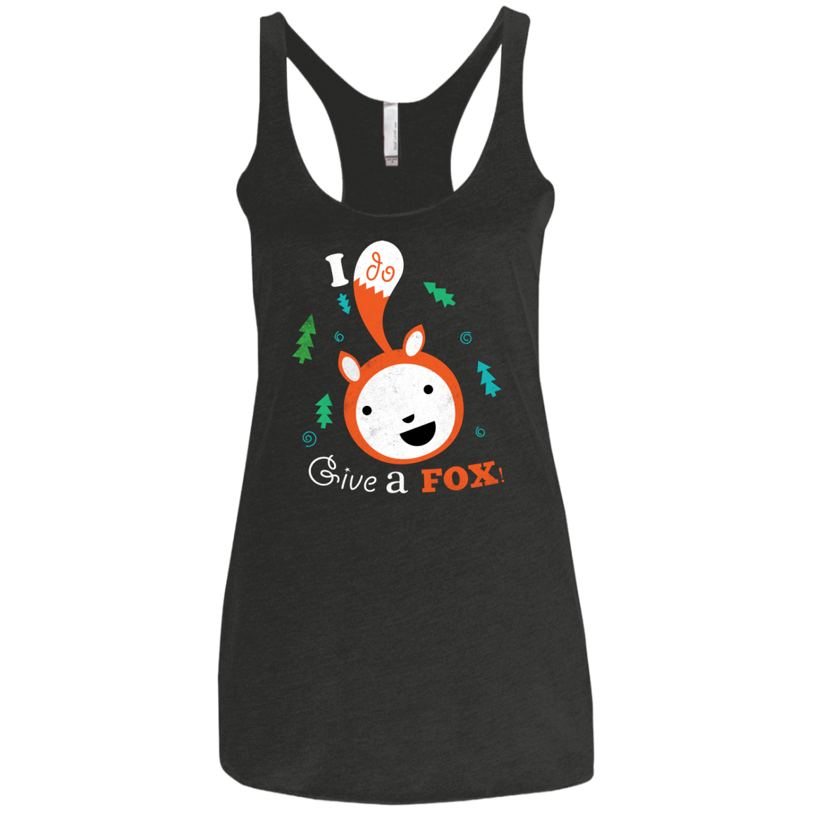T-Shirts Vintage Black / X-Small Giving a Fox Women's Triblend Racerback Tank