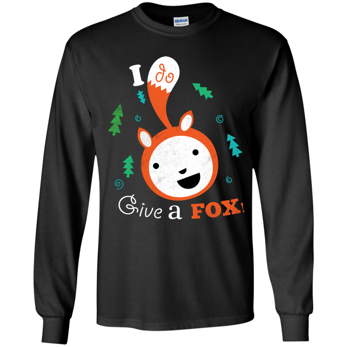 T-Shirts Black / YS Giving a Fox Youth Long Sleeve T-Shirt