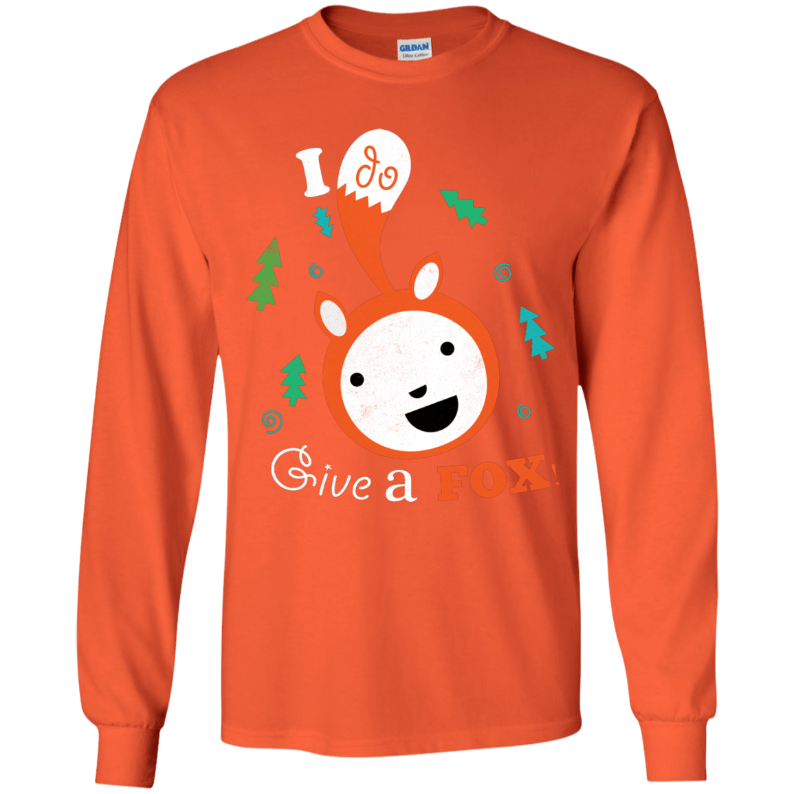 T-Shirts Orange / YS Giving a Fox Youth Long Sleeve T-Shirt
