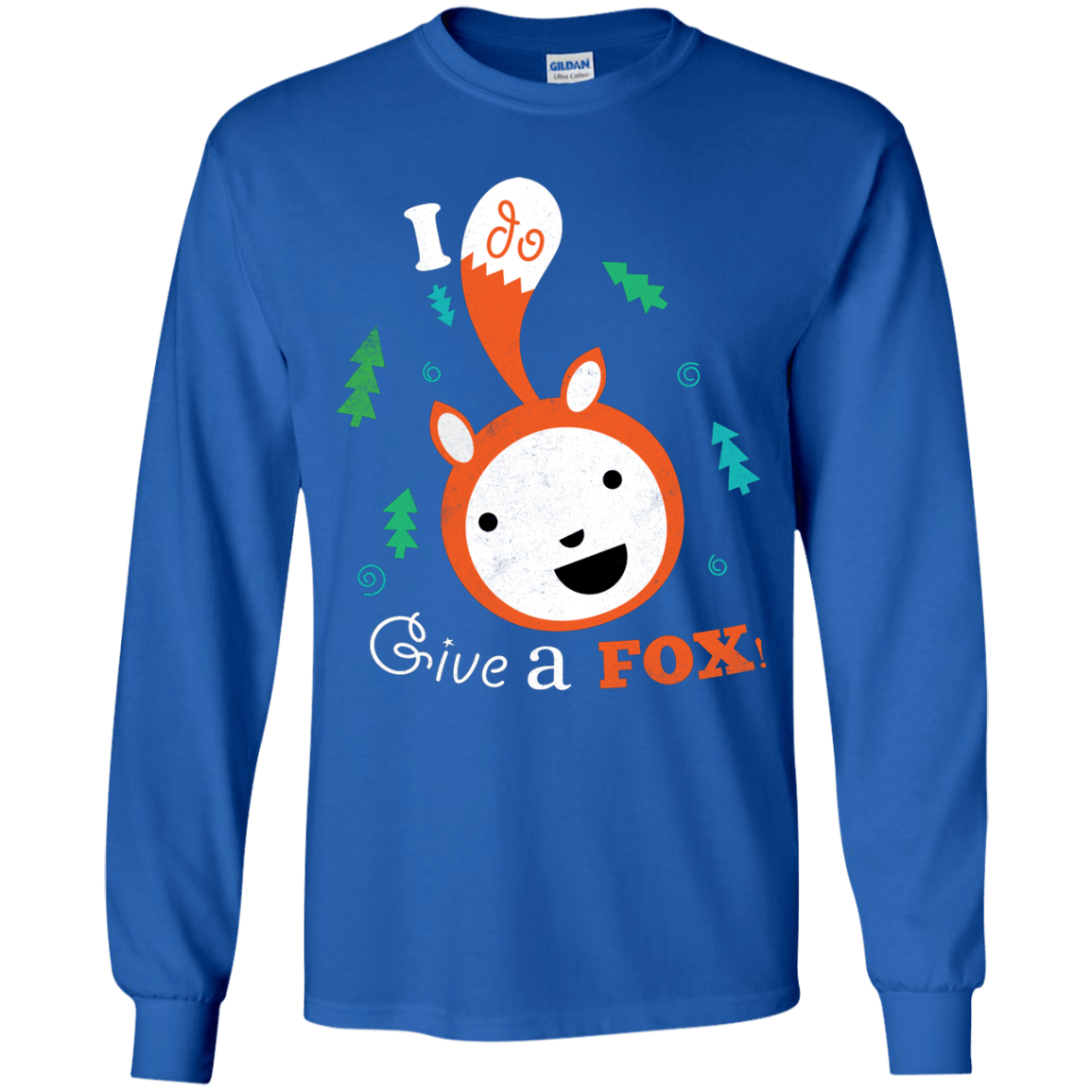 T-Shirts Royal / YS Giving a Fox Youth Long Sleeve T-Shirt