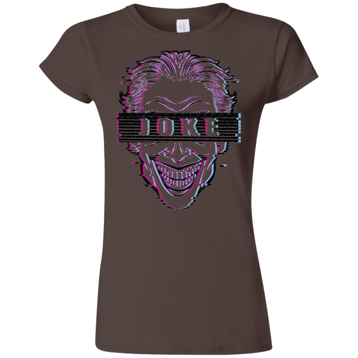 T-Shirts Dark Chocolate / S Glitch Joke Junior Slimmer-Fit T-Shirt