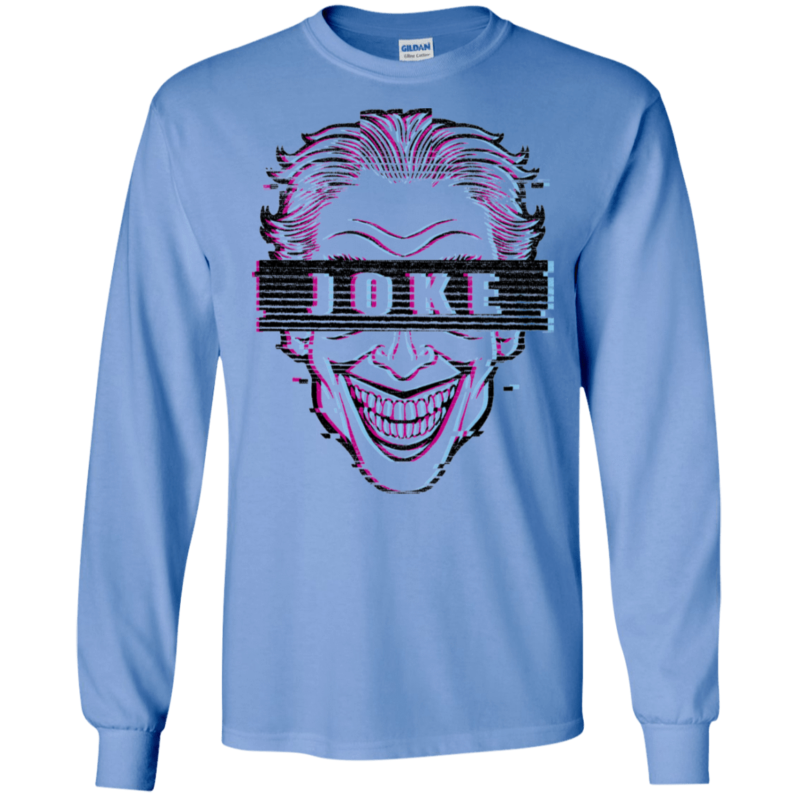 T-Shirts Carolina Blue / S Glitch Joke Men's Long Sleeve T-Shirt