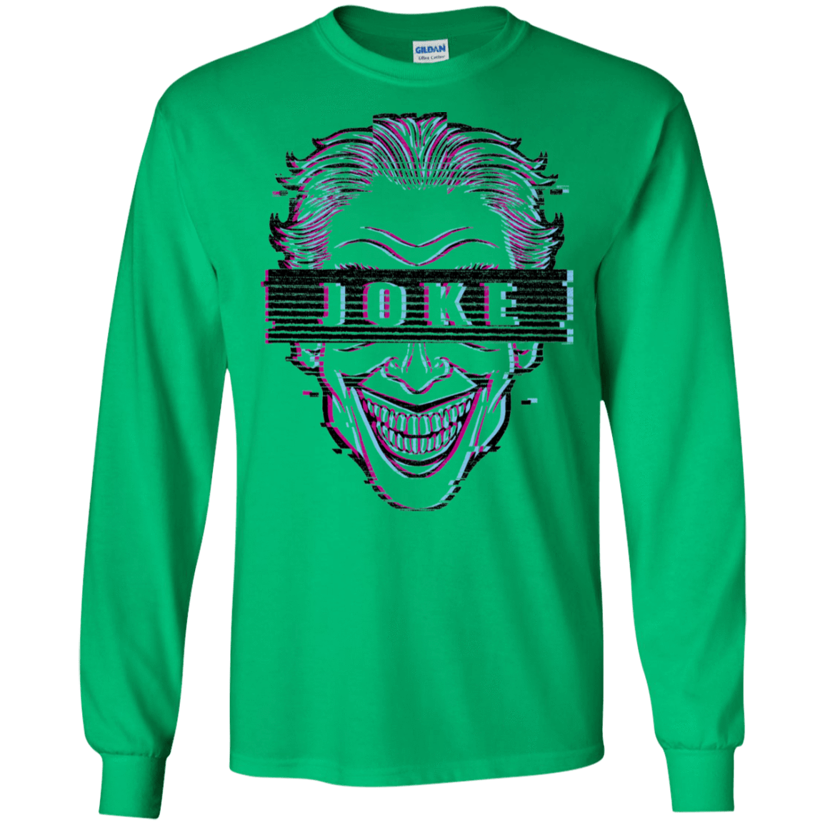 T-Shirts Irish Green / S Glitch Joke Men's Long Sleeve T-Shirt