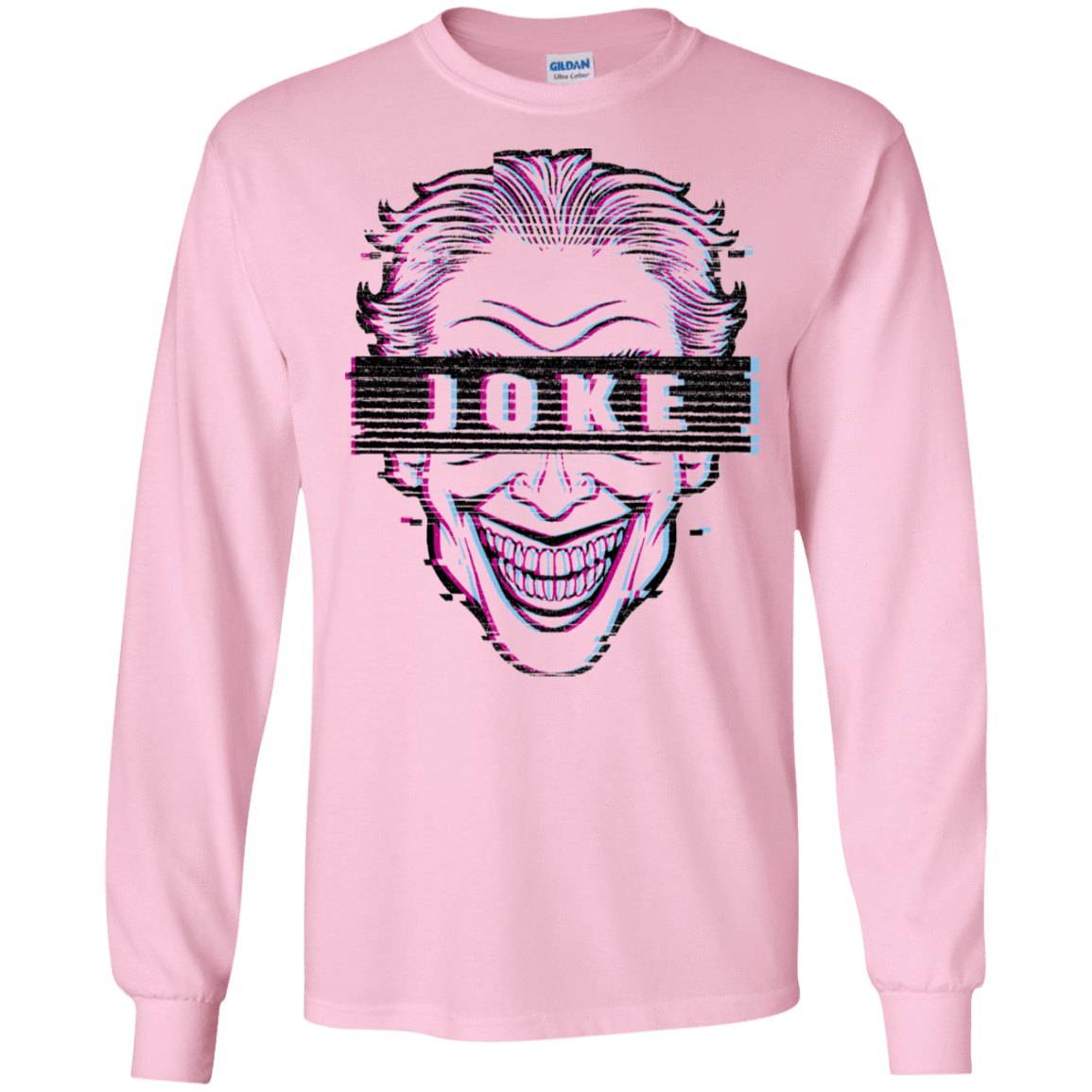 T-Shirts Light Pink / S Glitch Joke Men's Long Sleeve T-Shirt