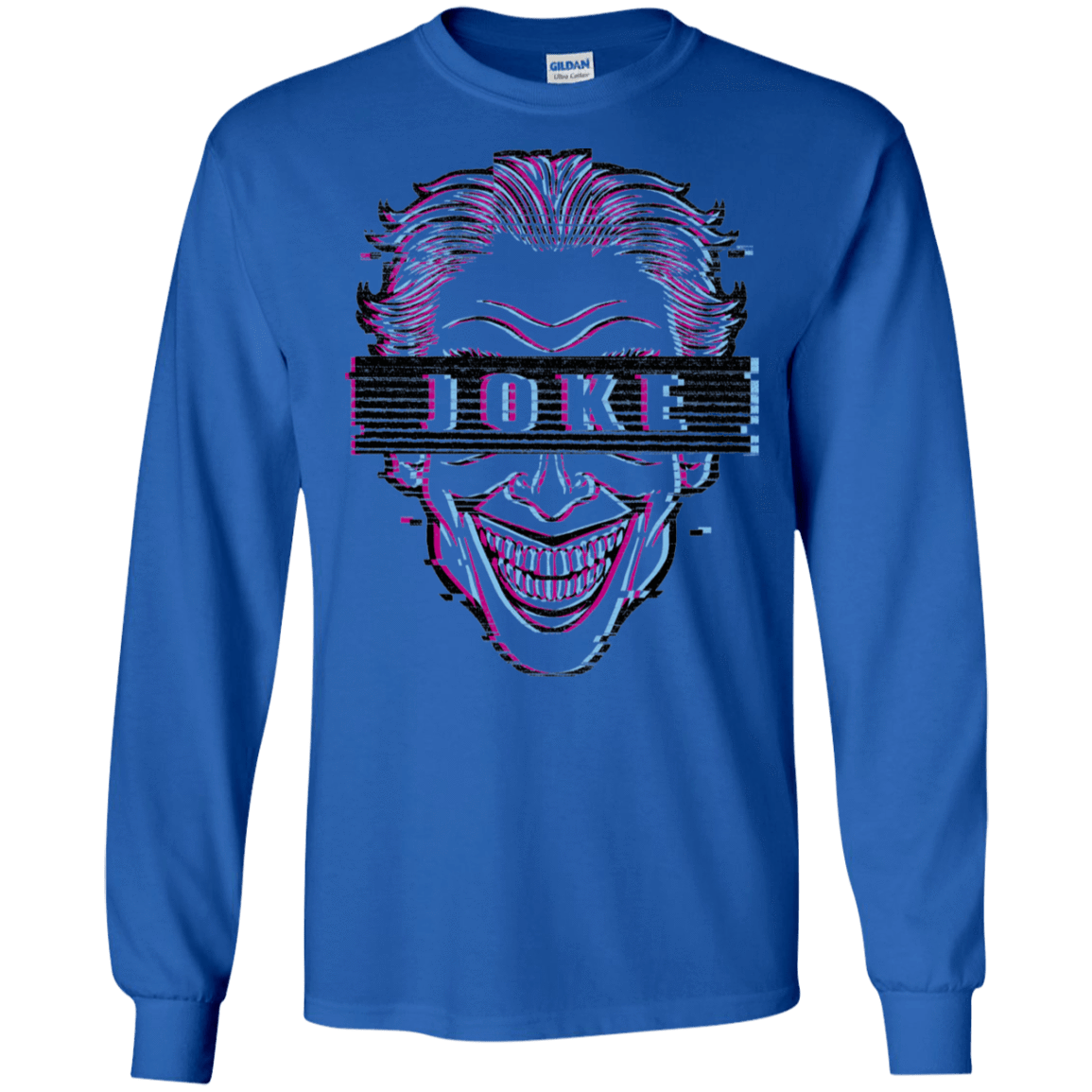T-Shirts Royal / S Glitch Joke Men's Long Sleeve T-Shirt