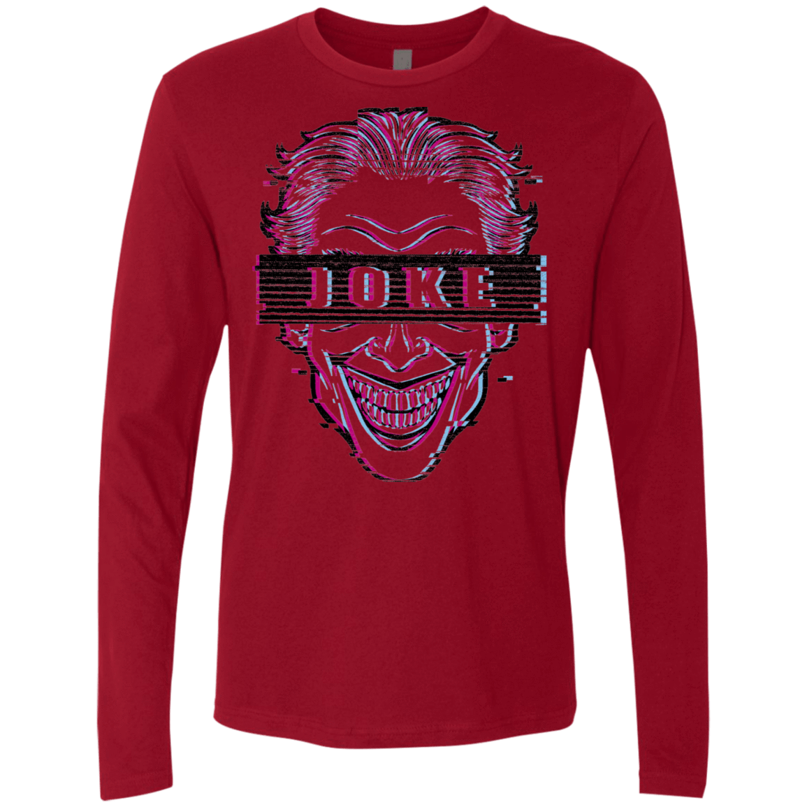 T-Shirts Cardinal / S Glitch Joke Men's Premium Long Sleeve