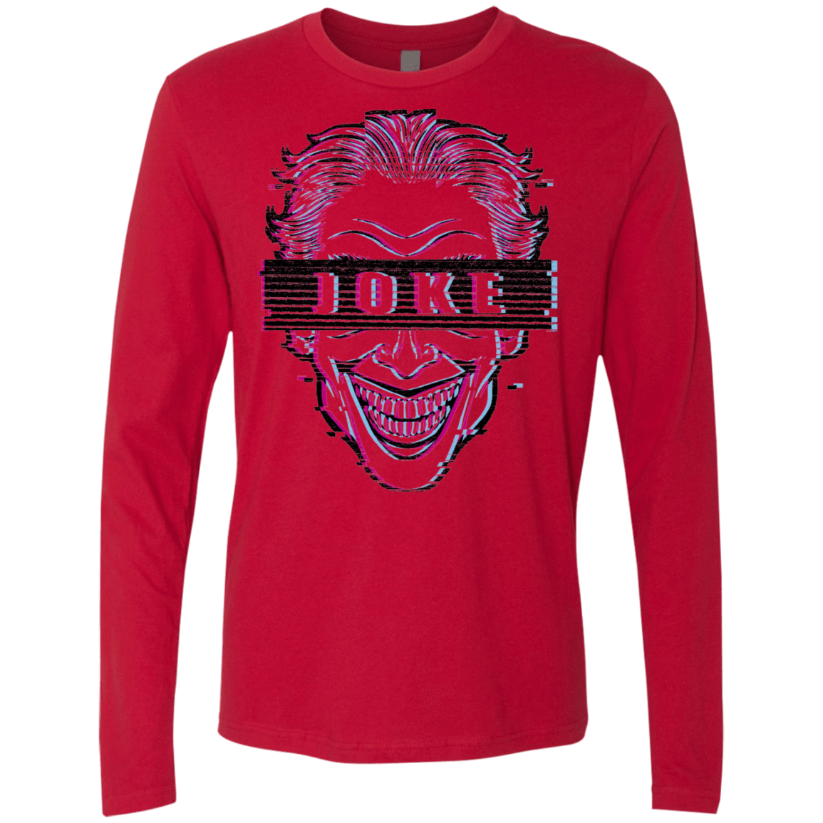T-Shirts Red / S Glitch Joke Men's Premium Long Sleeve