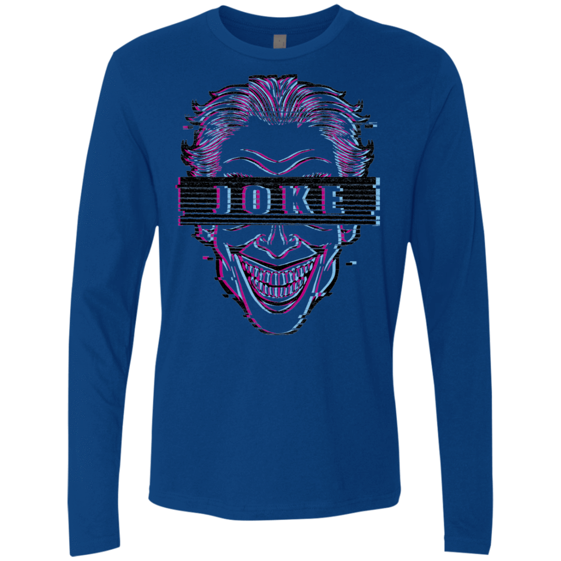 T-Shirts Royal / S Glitch Joke Men's Premium Long Sleeve