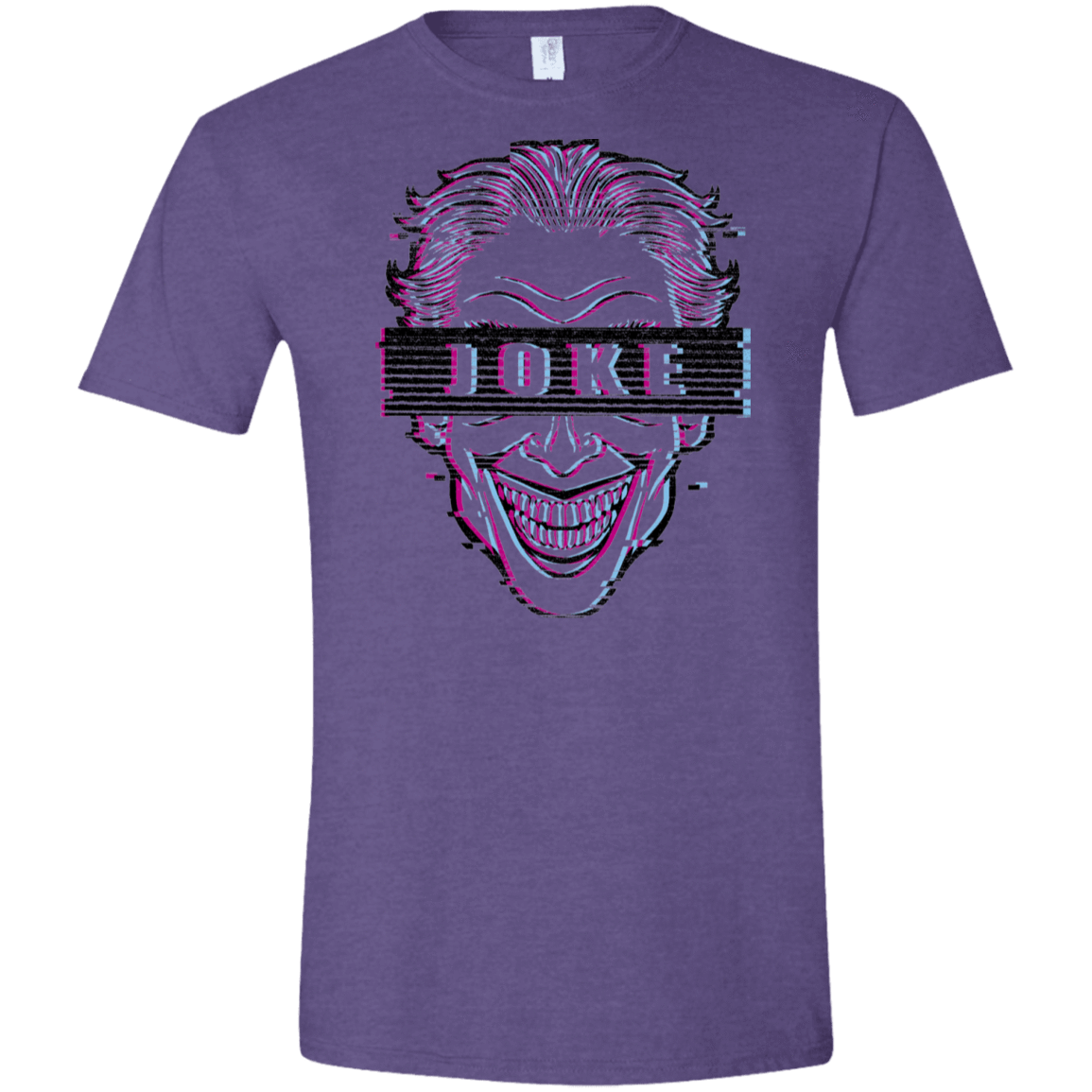 T-Shirts Heather Purple / S Glitch Joke Men's Semi-Fitted Softstyle