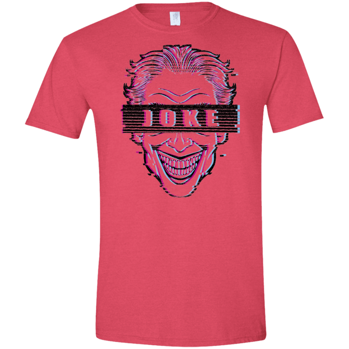 T-Shirts Heather Red / S Glitch Joke Men's Semi-Fitted Softstyle